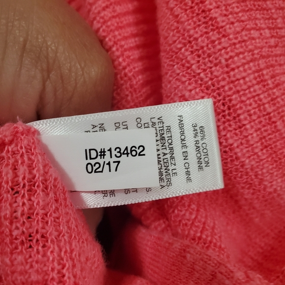 EXPRESS Twist Back Crop Sweater Coral Size XS - Picture 9 of 10